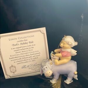 Lenox Pooh's Holiday Ride Ornament